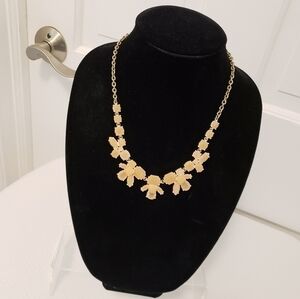 EC J. CREW Apricot in color faceted floral necklace